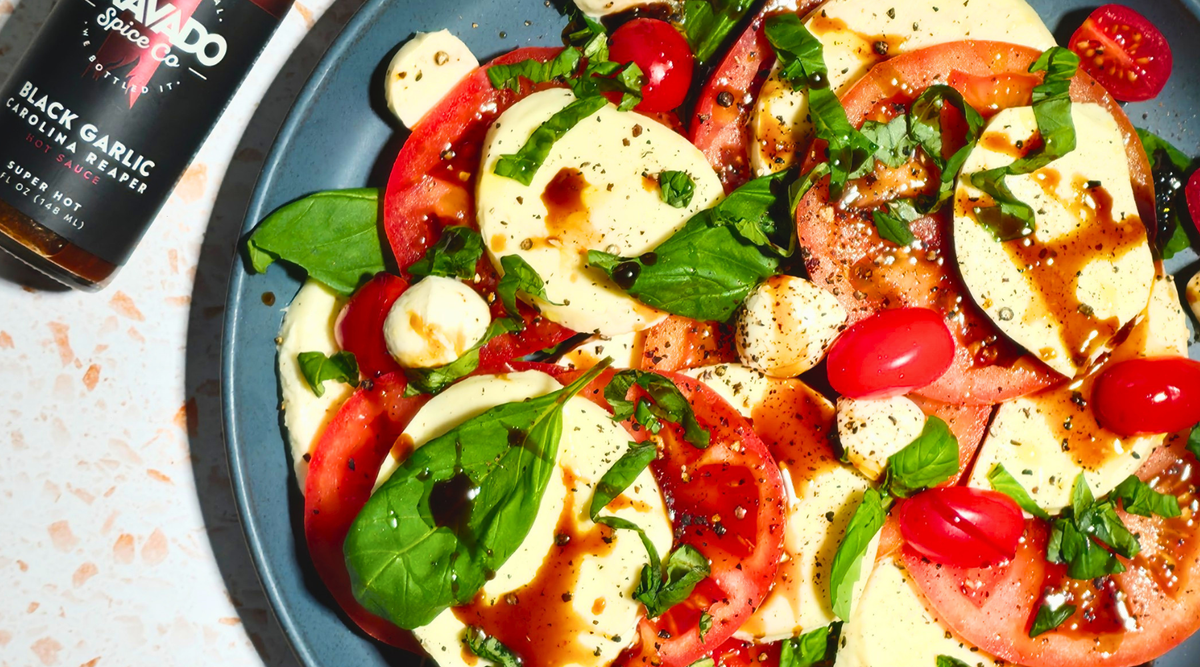 Caprese Salad with Black Garlic Glaze