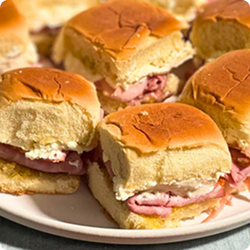 Ham Sliders with Pineapple & Habanero Cream Cheese